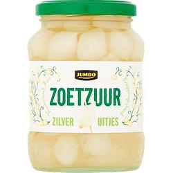 Foto van Jumbo zilver uitjes zoetzuur 320g