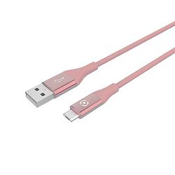 Foto van Micro-usb kabel, 1 meter, roze - celly feeling