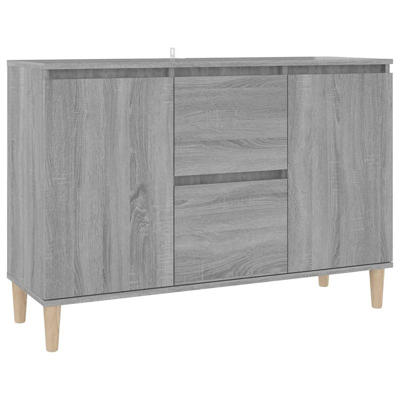 Foto van Vidaxl dressoir 103,5x35x70 cm bewerkt hout grijs sonoma eikenkleurig