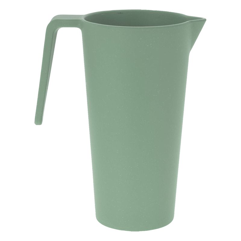 Foto van Schenkkan/waterkan - groen - 1500 ml - melamine - d10 x h21 cm - schenkkannen