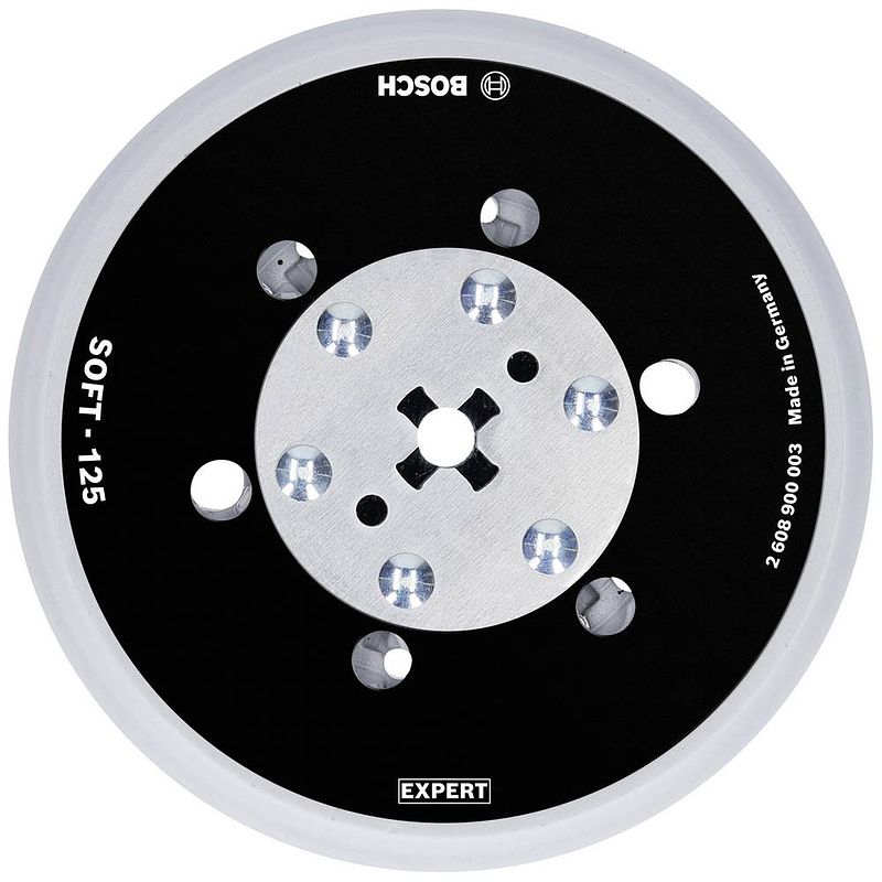 Foto van Bosch accessories 2608900003 expert multihole (expert multiloch) universele steunschijf, 125 mm, zacht diameter 125 mm