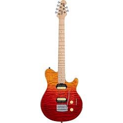 Foto van Sterling by music man axis quilted maple ax3qm spectrum red elektrische gitaar
