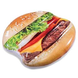 Foto van Intex luchtbed hamburger island 145 x 142 cm multicolor