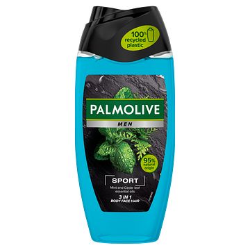 Foto van Palmolive men sport 3in1 douchegel met etherische olien van munt en cedernaalden 250ml bij jumbo