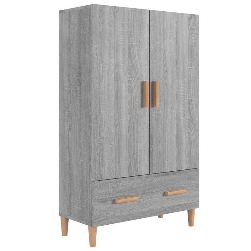 Foto van Vidaxl hoge kast 70x31x115 cm bewerkt hout grijs sonoma eikenkleurig