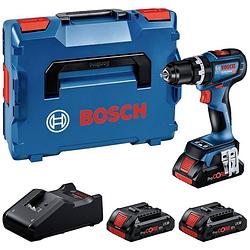 Foto van Bosch professional gsb 18v-90 c 0615a5002w accu-klopboor/schroefmachine 18 v li-ion incl. 3 accus, incl. lader, brushless