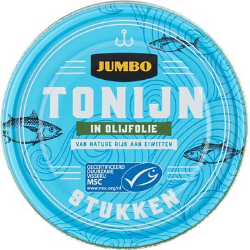 Foto van Jumbo msc tonijnstukken in olijfolie 160g