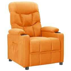 Foto van The living store fauteuil verstelbaar stof geel - fauteuil