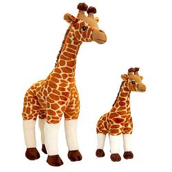 Foto van Keel toys - pluche knuffel dieren set 2x giraffes 30 en 50 cm - knuffeldier