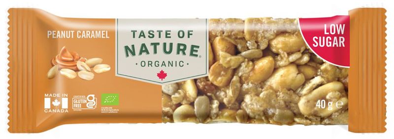 Foto van Taste of nature peanut caramel reep