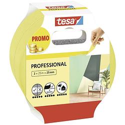 Foto van Tesa professional 56212-00000-02 afplakband geel (l x b) 50 m x 25 mm 2 stuk(s)