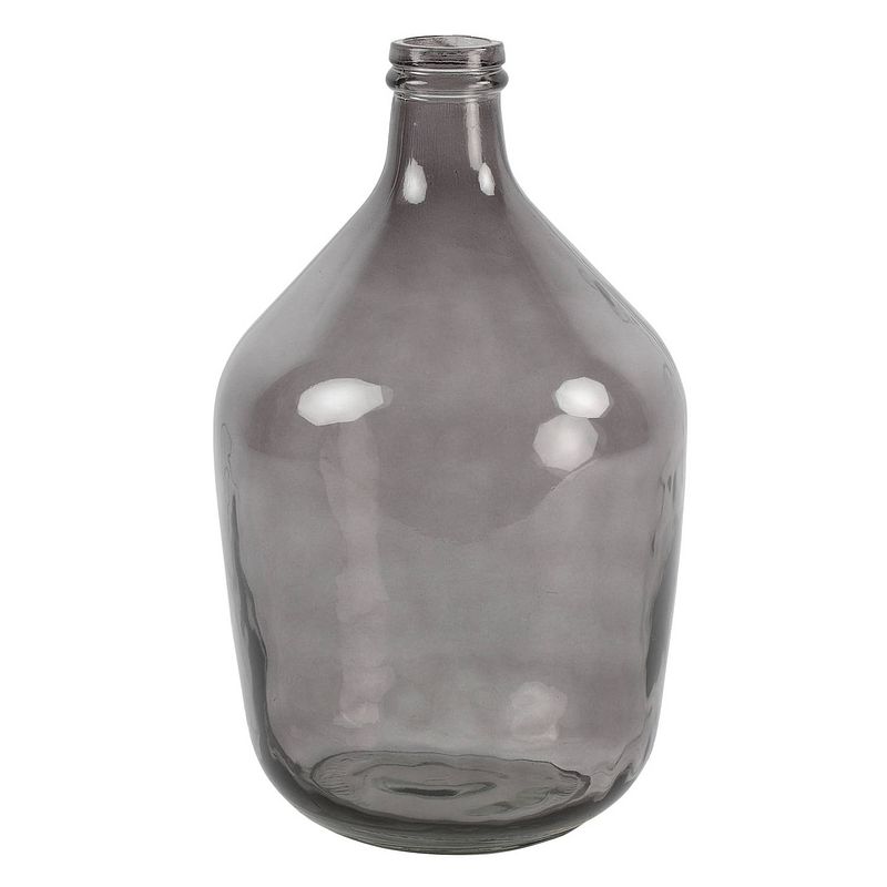 Foto van Countryfield vaas - grijs transparant - glas - xl fles vorm - d23 x h38 cm - vazen