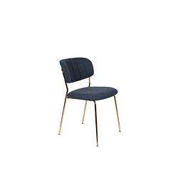 Foto van Anli style chair jolien gold/dark blue