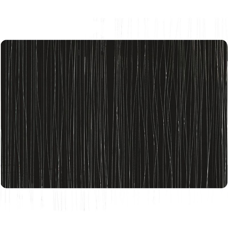 Foto van 8x rechthoekige onderleggers/placemats voor borden zwart metallic 30 x 45 cm - placemats