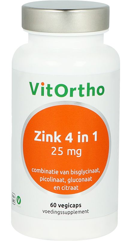 Foto van Vitortho zink 4 in 1 vegicaps