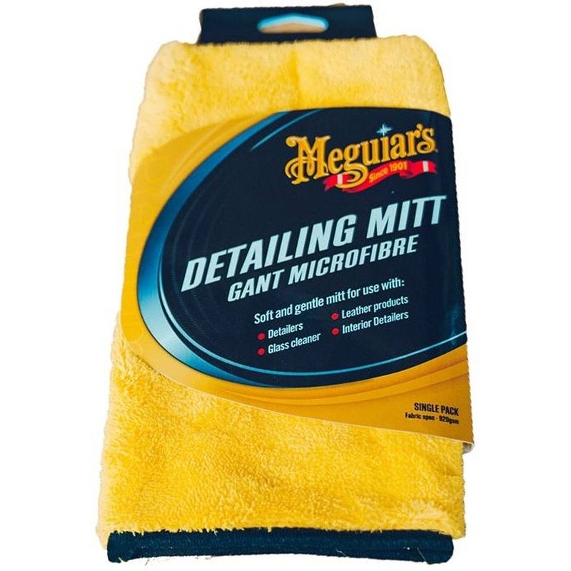 Foto van Meguiar's detailing mitt washandschoen microvezel geel