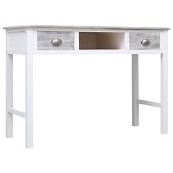 Foto van The living store klassiek houten bureau - 110x45x76 cm - grijs