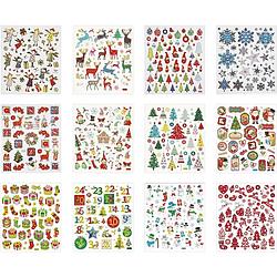 Foto van Creotime stickerboek kerstmis 12 vellen 15,5 x 15 cm 584 stuks