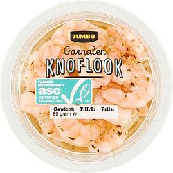 Foto van 3 voor € 6,00 | jumbo garnalen in knoflook marinade 80g aanbieding bij jumbo