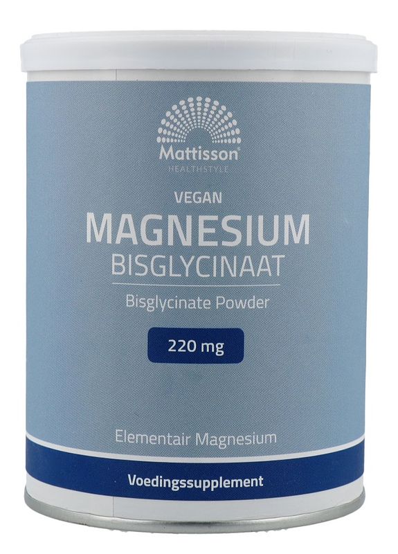 Foto van Mattisson healthstyle magnesium bisglycinaat poeder