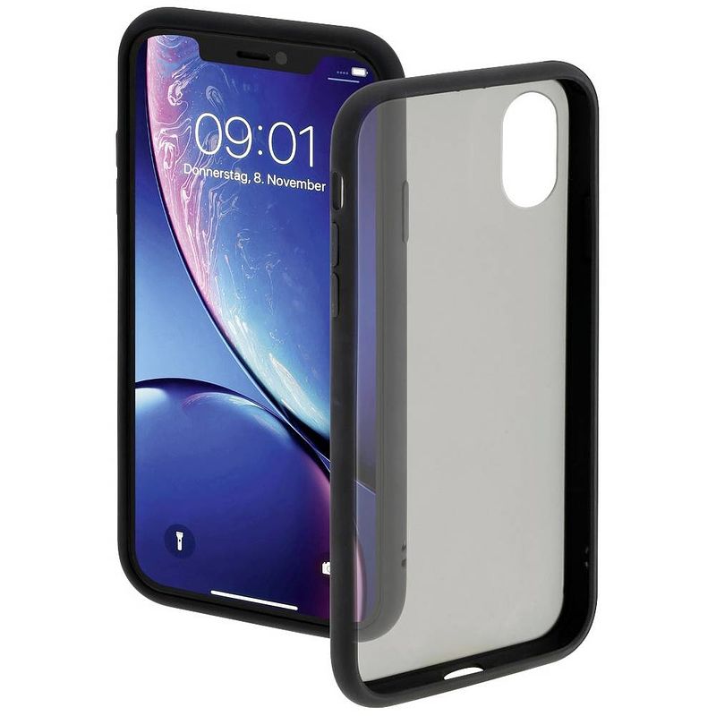 Foto van Hama invisible cover apple iphone xr zwart, transparant