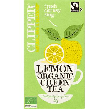 Foto van Clipper lemon organic green tea 20 stuks bij jumbo