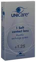 Foto van Unicare zachte maandlens +1.25 1pack