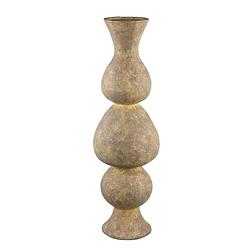 Foto van Ptmd larry brown cement candleholder round high bulbsxl