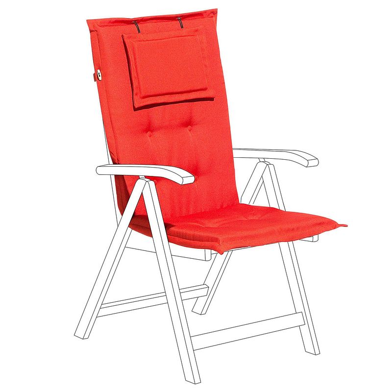 Foto van Beliani toscana - stoelkussens-rood-polyester