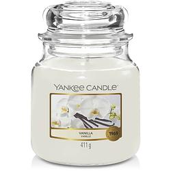 Foto van Yankee candle geurkaars medium vanilla - 13 cm / ø 11 cm