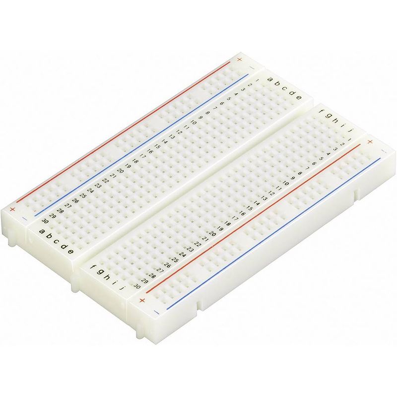 Foto van Tru components 0165-40-4-28010 breadboard busstrip uitklapbaar totaal aantal polen 400 (l x b x h) 86.5 x 64.5 x 8.5 mm 1 stuk(s)