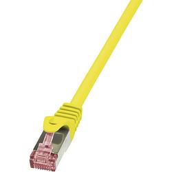 Foto van Logilink cq2067s rj45 netwerkkabel, patchkabel cat 6 s/ftp 3.00 m geel vlambestendig, snagless 1 stuk(s)