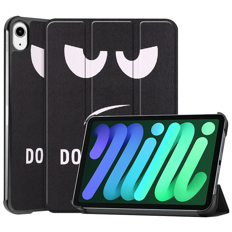 Foto van Basey ipad mini 6 hoesje kunstleer hoes case cover ipad mini 6-don'st touch me