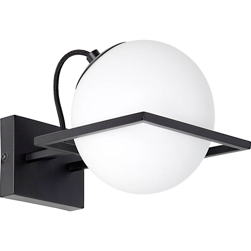 Foto van Brilliant patsy 96852/76 wandlamp e14 40 w zwart, wit