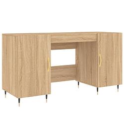 Foto van The living store bureau sonoma eiken - 140 x 50 x 75 cm - industrieel design