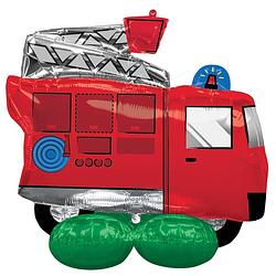 Foto van Anagram folieballon airloonz fire truck junior 106 x 88 cm rood