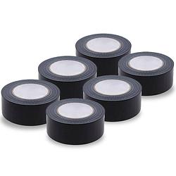 Foto van Dula duct tape - zwart - 50mm x 50m - 6 rollen