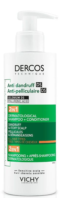 Foto van Vichy dercos anti dandruff 2in1 dermatological shampoo & conditioner