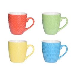 Foto van Orange85 - koffiemokken set - porselein - multicolor - 240 ml