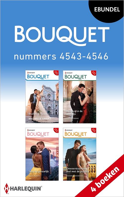 Foto van Bouquet e-bundel nummers 4543 - 4546 - michelle smart, caitlin crews, bella mason, shannon mckenna - ebook