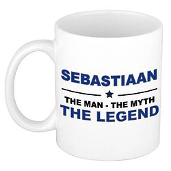 Foto van Sebastiaan the man, the myth the legend cadeau koffie mok / thee beker 300 ml - naam mokken