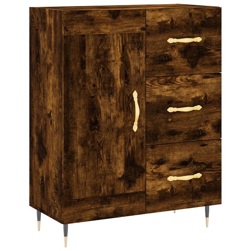 Foto van Vidaxl dressoir 69,5x34x90 cm bewerkt hout gerookt eikenkleurig