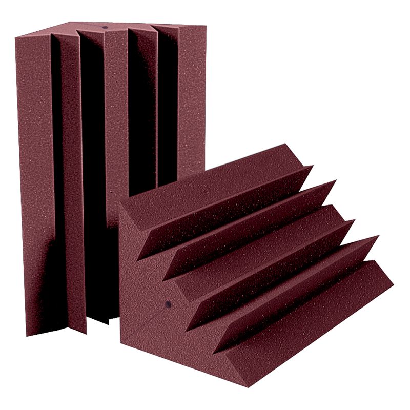 Foto van Auralex lenrd burgundy 30x30x61cm bass trap rood (4-delig)