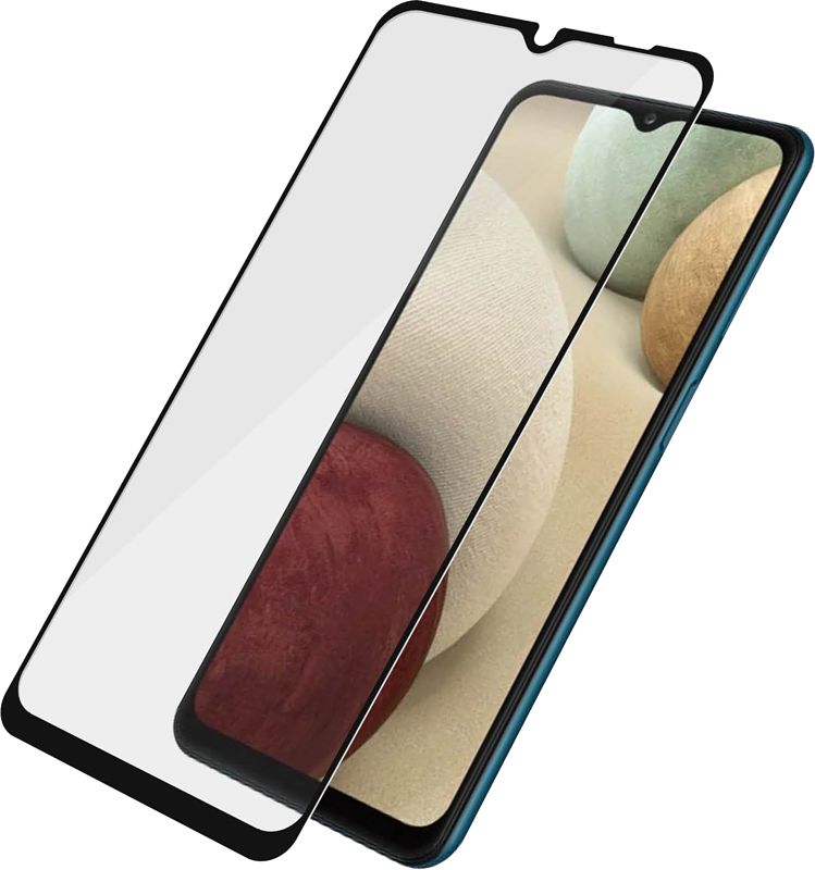 Foto van Panzerglass case friendly samsung galaxy a12 screenprotector glas zwart