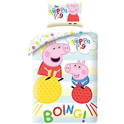 Foto van Peppa pig dekbedovertrek boing - eenpersoons - 140 x 200 cm - katoen