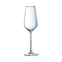 Foto van Eclat ultime champagneglas - gouden rand - 21 cl - set-4