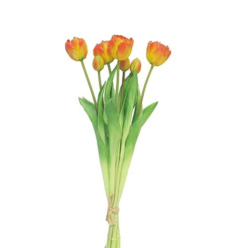 Foto van Nova nature - bosje tulpen sally oranje kunstbloem