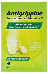 Foto van Antigrippine poeder voor drank sachets