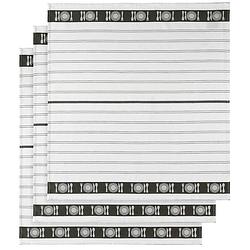 Foto van De witte lietaer theedoek bml, zwart - 3 stuks - 65 x 65 cm - katoen