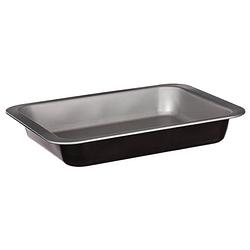 Foto van 5five ovenschaal of bakvorm/diepe bakplaat backery pro - metaal - anti-aanbak laag - zwart - 32 x 24 cm - ovenschalen